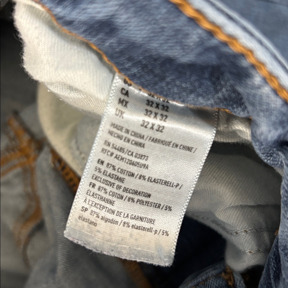 American Eagle jeans Men's Light Blue slim 360° Extreme Flex Jeans - Picture 6 of 12